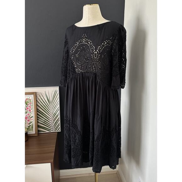 ANTHROPOLOGIE FLOREAT Osira Swing Tunic Dress Eyelet - Picture 4 of 15
